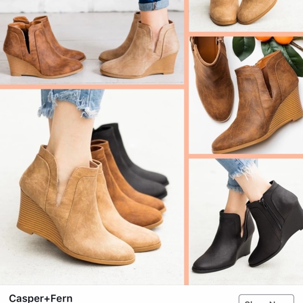 Wedge booties size 10 new